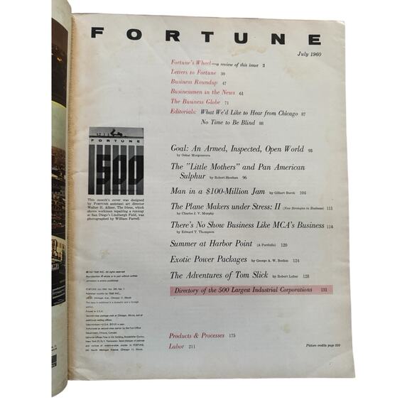 VTG Fortune Magazine Lot of 3 Issues 1950 & 1960 Business Advertising READ - Picture 14 of 16